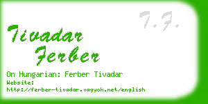 tivadar ferber business card